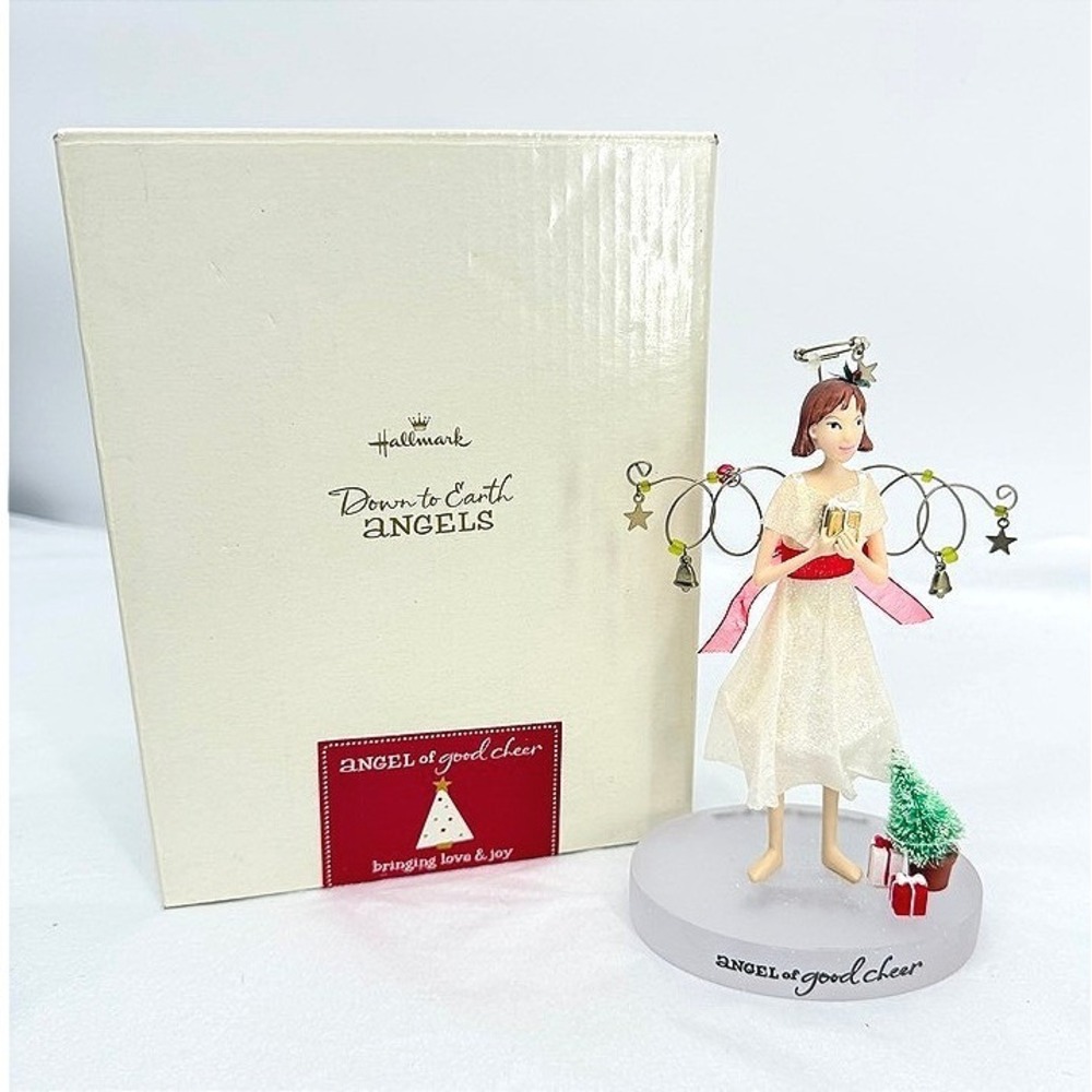 Hallmark Down to Earth Angel of Good Cheer Figurine Holiday Decor w/ Box